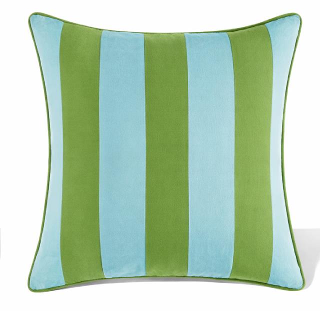 Rental store for PILLOW, SQ VELVET KIWI   BLUE STRIPE 18 in Camarillo CA