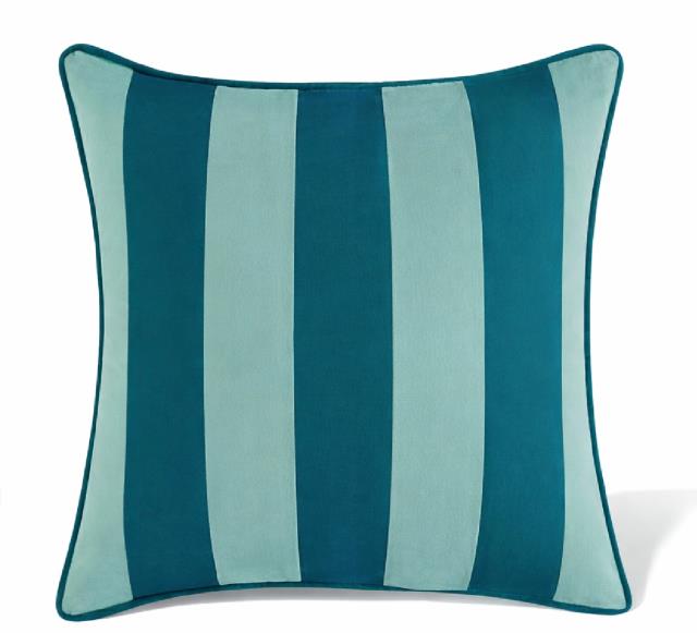 Rental store for PILLOW, SQ VELVET BLUE  STRIPE 18 in Camarillo CA